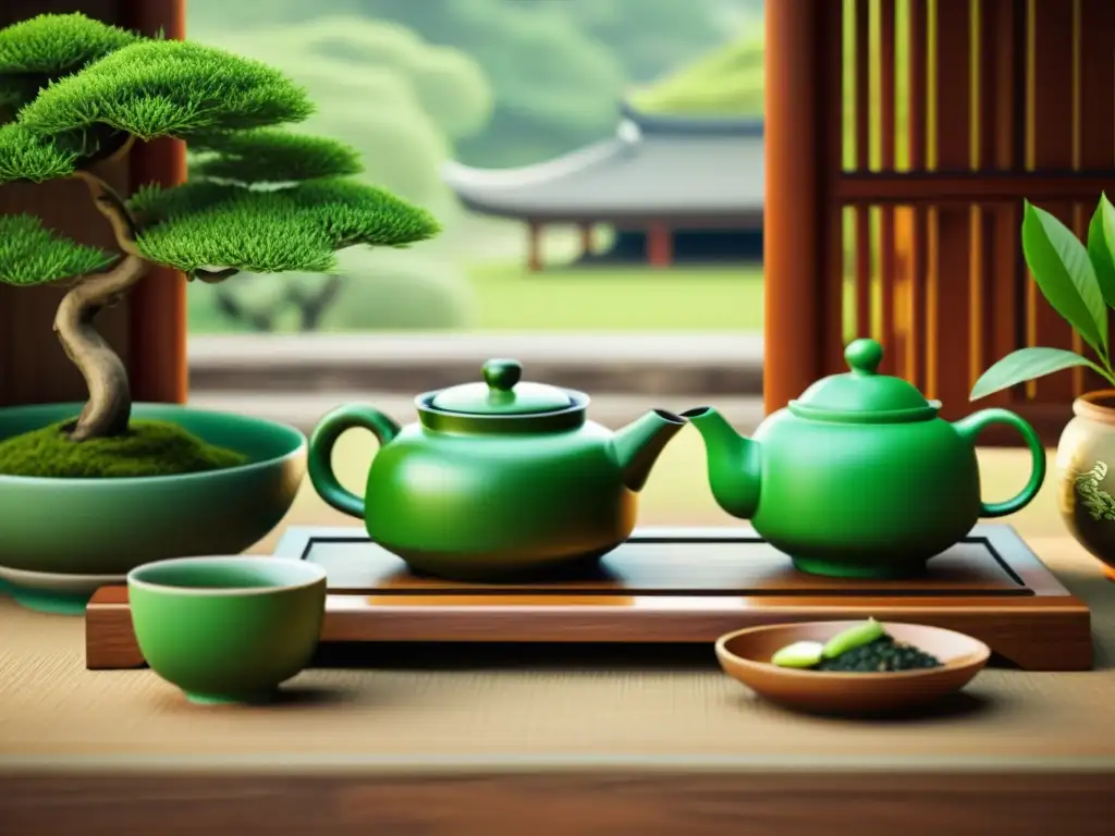 Antigua ceremonia del té en China con beneficios del té verde para longevidad