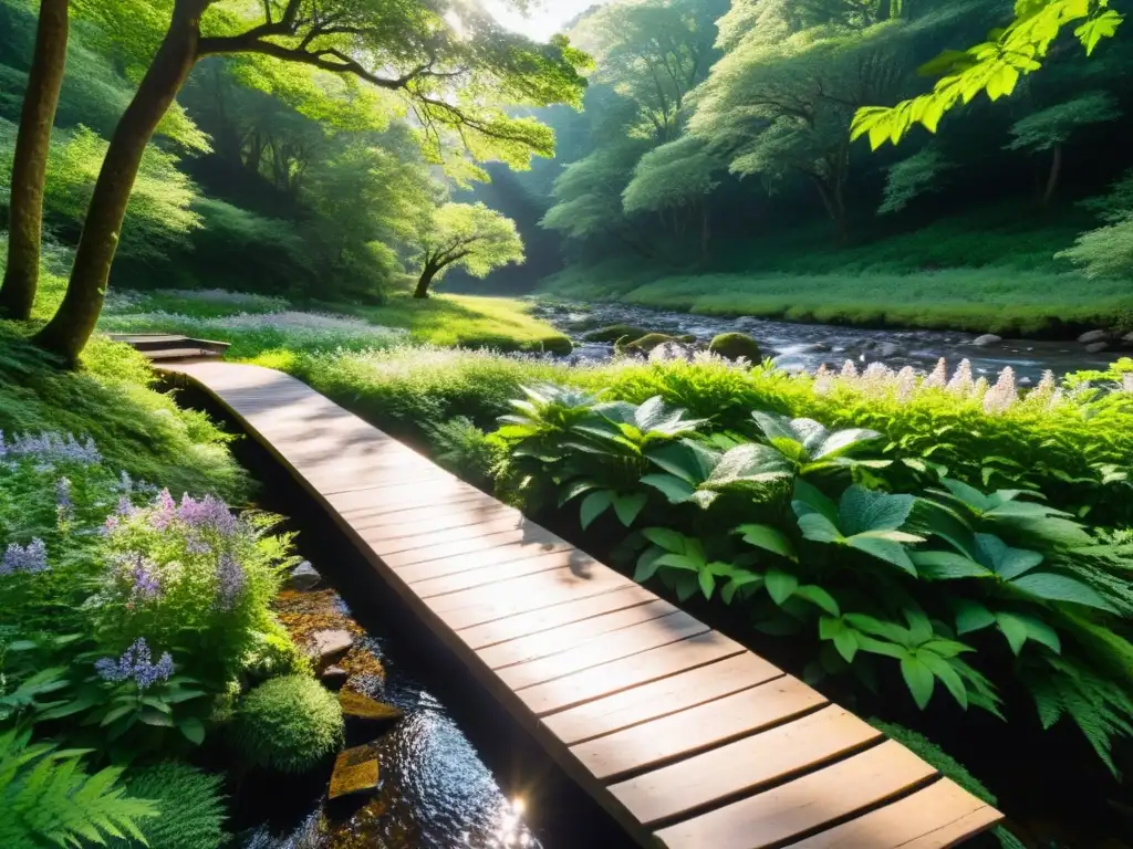 En un claro del bosque, un ritual de purificación en medicina tradicional junto al arroyo cristalino y la exuberante naturaleza