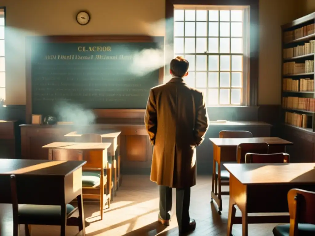 Clase de medicina vintage con profesor y estudiantes atentos