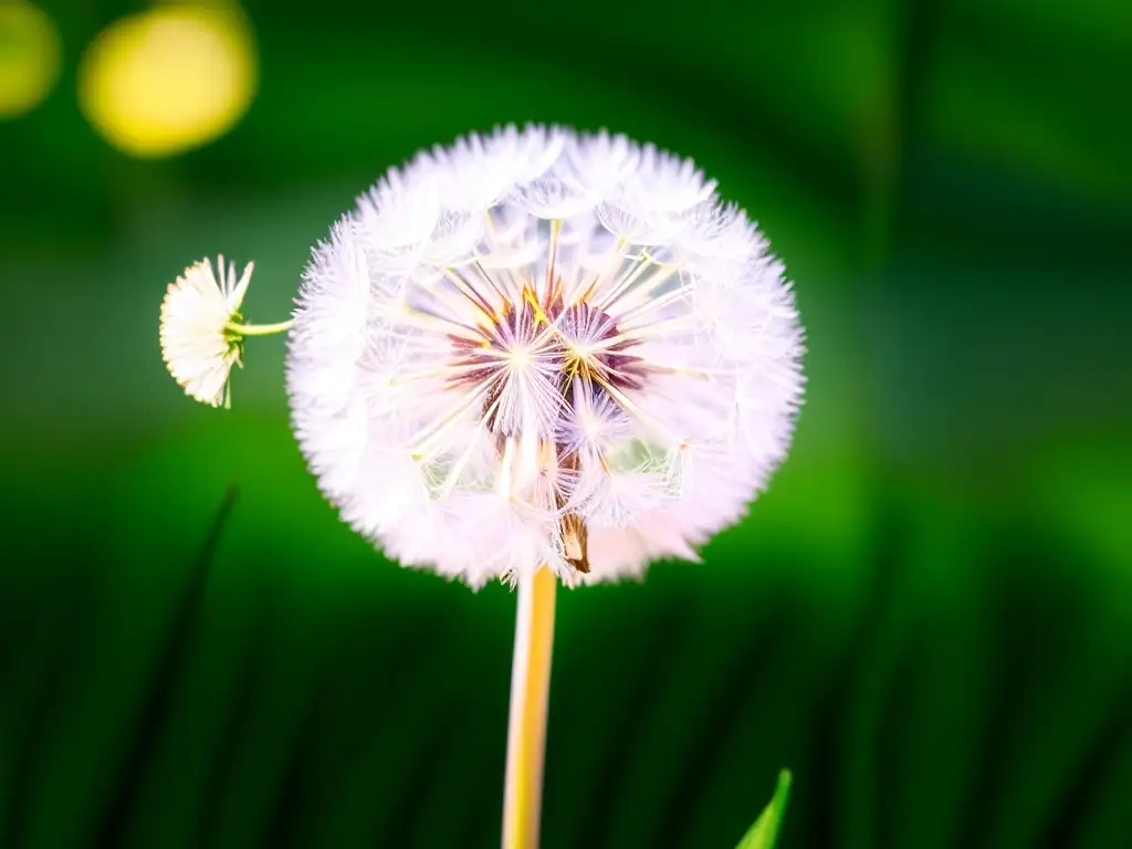 Diente de león: disfruta de los beneficios del diente de león para la salud en esta imagen nostálgica y hermosa del campo al atardecer