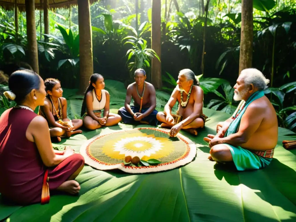 Grupo de sabios indígenas comparten conocimiento medicinal en la selva del Amazonas