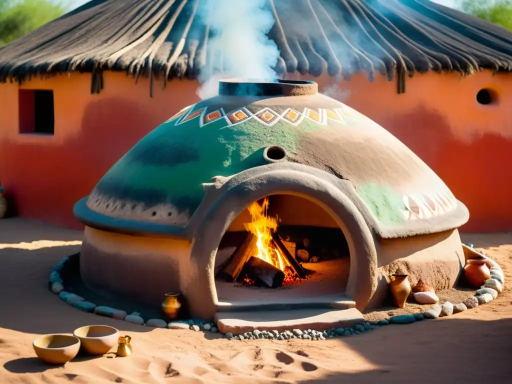 Imagen de un temazcal mexicano con diseño tradicional y vapor, evocando retiros de medicina tradicional ancestral