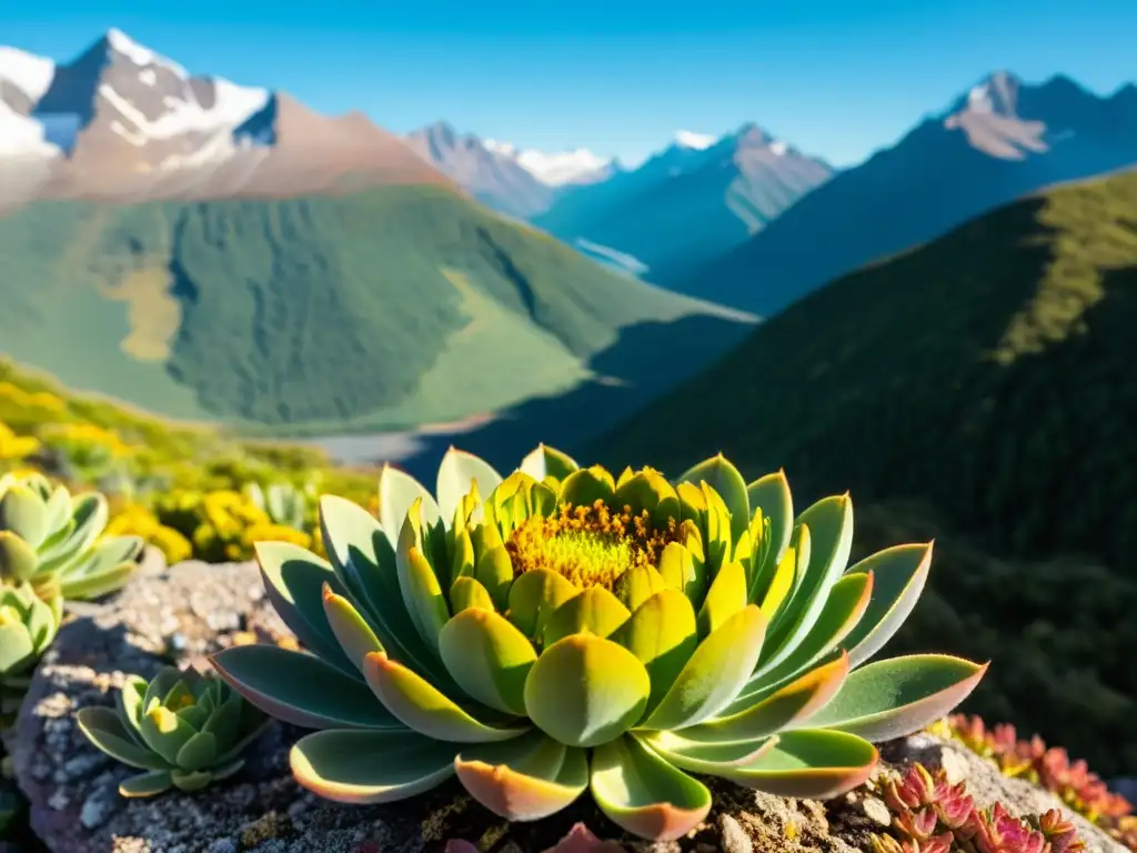 Imponente Rhodiola Rosea en las montañas de Siberia, con beneficios de la Rhodiola Rosea resaltando su belleza natural