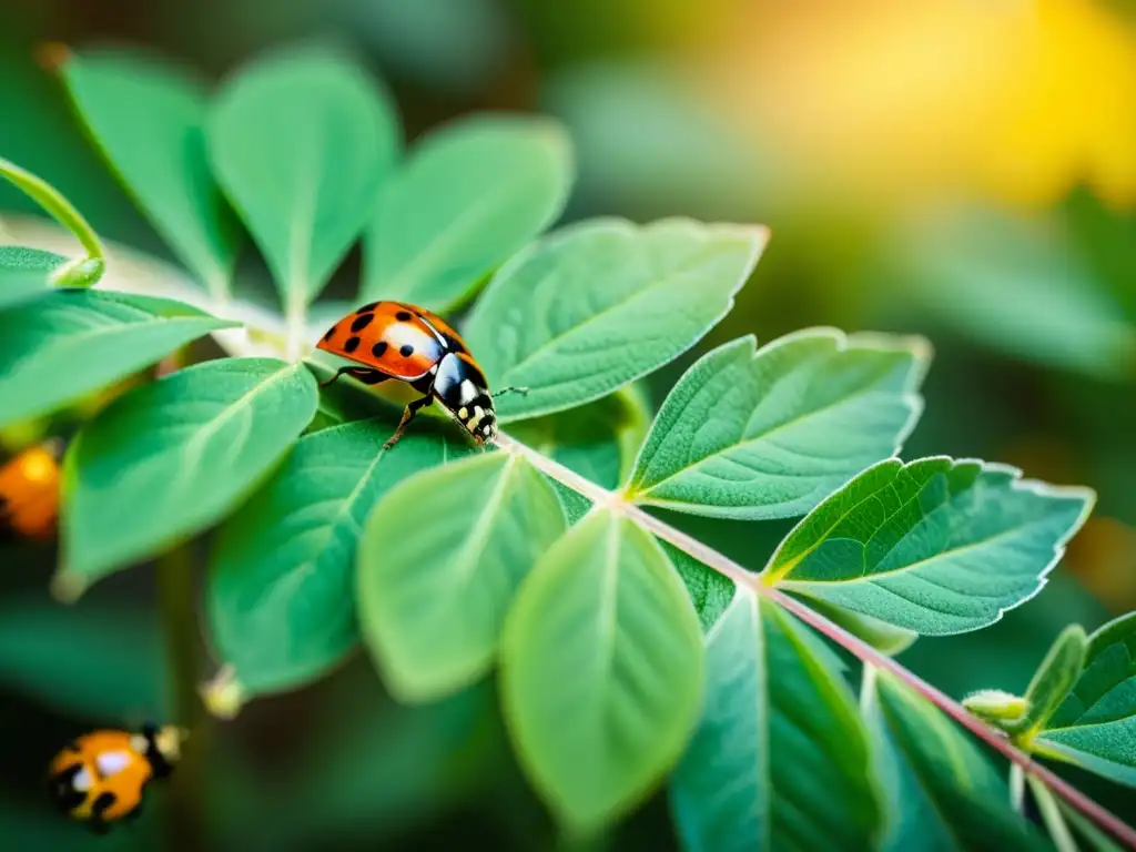 Un jardín exuberante y vibrante con hierbas medicinales coloridas