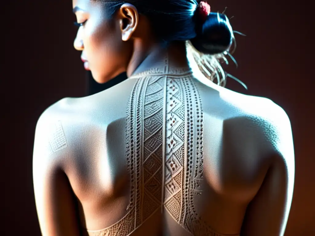 Marcas corporales representan significado medicinal y cultural, con cicatrices entrelazadas en la piel