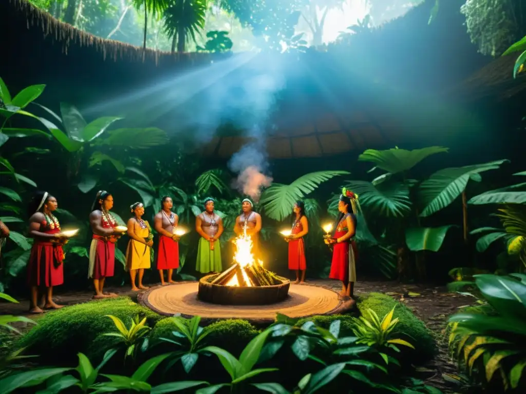 Formación en medicina tribal amazónica: Ceremonia de sanación en la selva con chaman, plantas medicinales y sabiduría ancestral