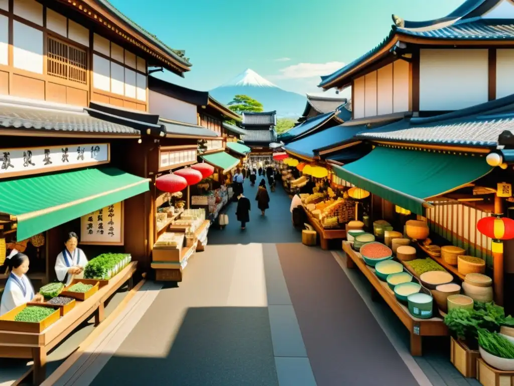 Un mercado tradicional en Nagoya, Japón, rebosante de vida y color