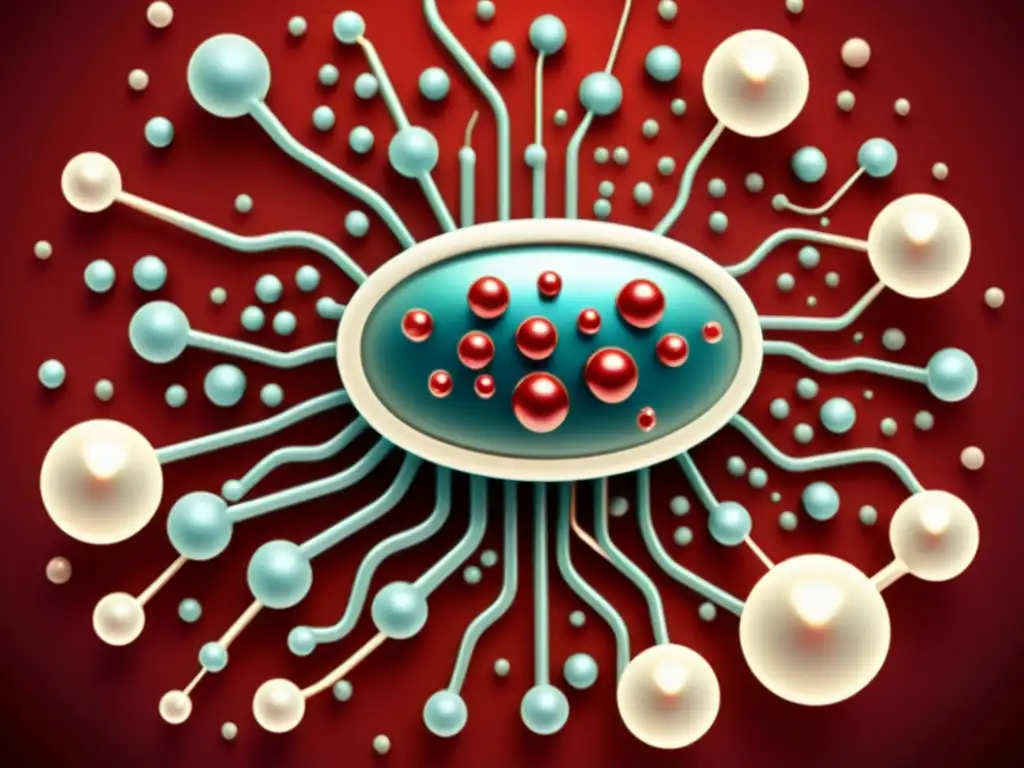 Una ilustración vintage de nanobots entregando medicación a células específicas en el cuerpo humano