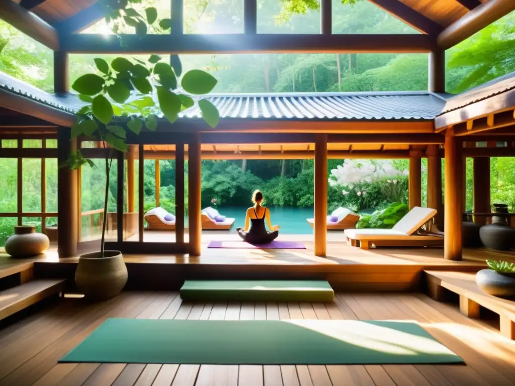 Retiro espiritual en el bosque: yoga y meditación en la naturaleza Un refugio tranquilo en el bosque para retiros espirituales en spas curativos