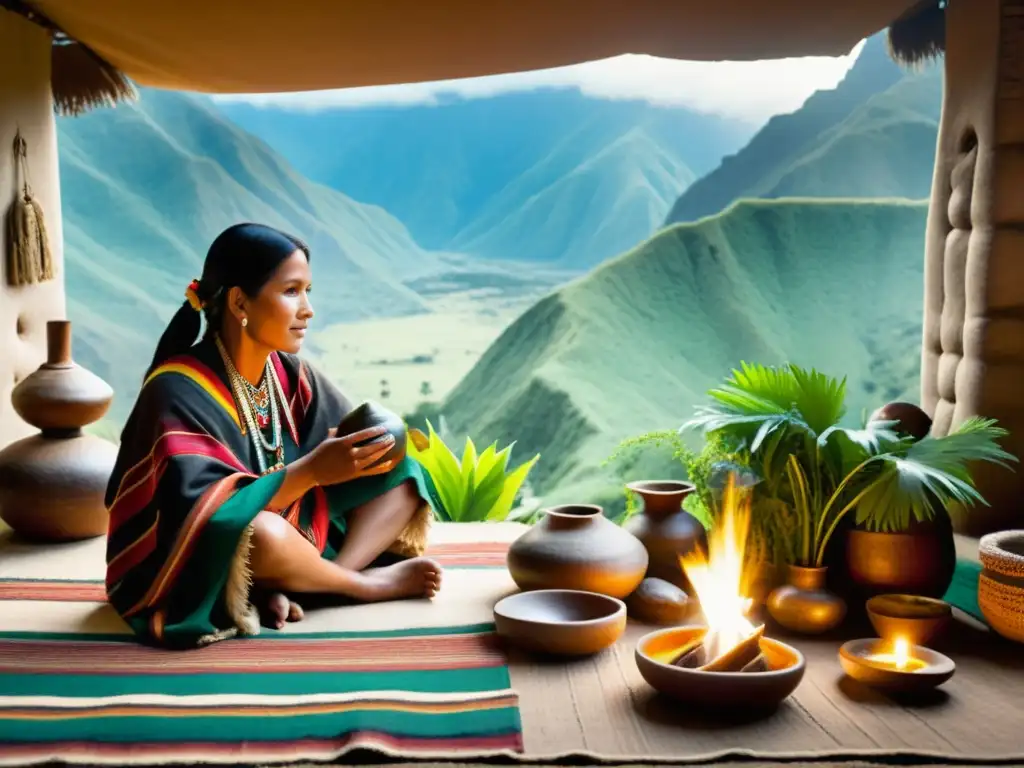 Retiro de Medicina Inca en los Andes: Ceremonia espiritual con chaman en ruinas antiguas entre la exuberante vegetación