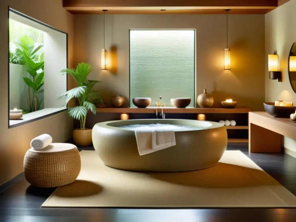 Un spa vintage con influencia del Feng Shui, armonía y tranquilidad en la decoración