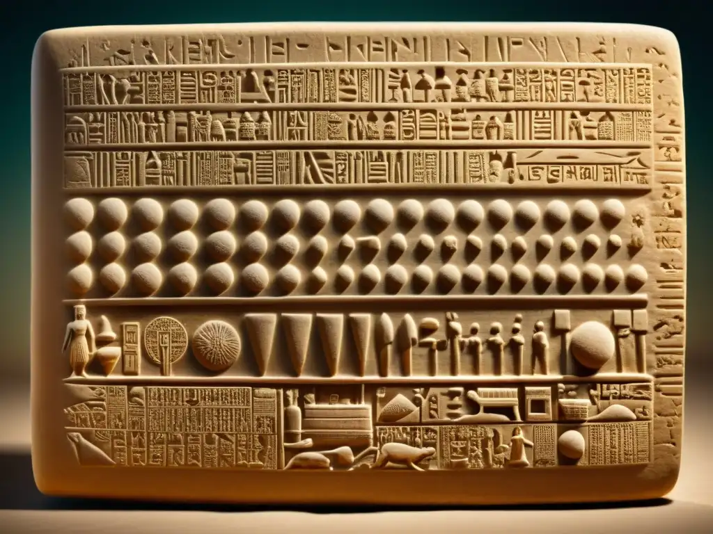 Tableta de arcilla con inscripciones cuneiformes que muestra la medicina tradicional en Mesopotamia