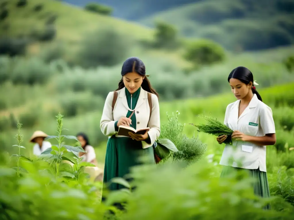 Práctica vital en la educación de medicina tradicional: identificación y recolección de plantas en campo